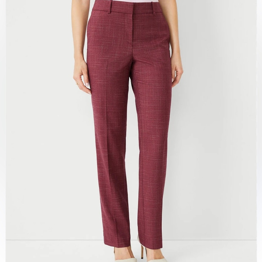 Eva Ankle Pant in Cross Weave - Curvy Fit. Plum color.  Good condition.